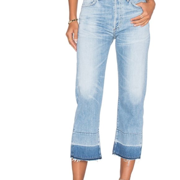 Citizen of Humanity Cora Crop Relaxed Undone Hem - Picture 1 of 4